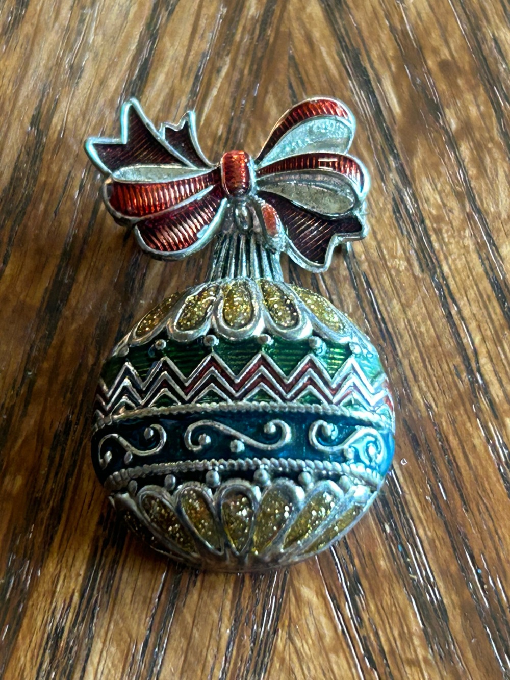 Vintage Nina Ricci NR Signed Christmas Ornament Brooch Pin